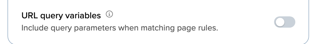The URL query variables switch