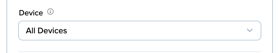 Exit intent device setting